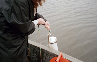 Water sampling activity in the field